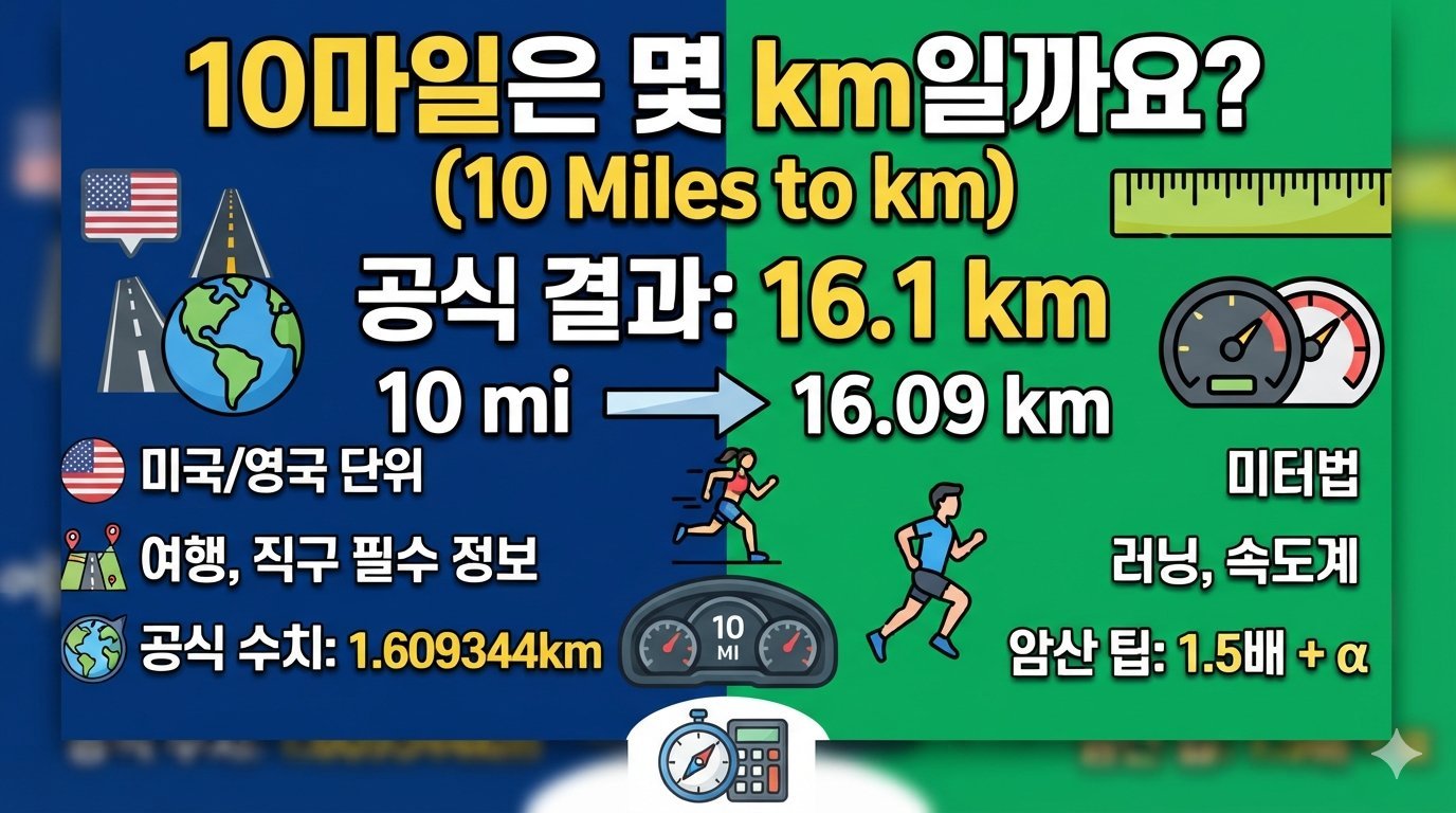 10마일은 몇 km일까요?
