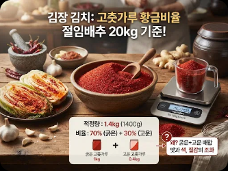 김장 고춧가루 비율은 얼마나 넣어야 할까요?