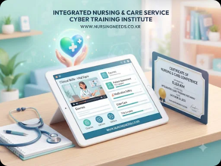 간호간병통합서비스 사이버연수원 홈페이지 (www.nursingneeds.co.kr)